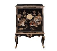 SFANIIX Buffet Armoire d'entrée de Style Chinois, Meuble Classique Peint à la Main, Armoire de décoration de Salon, Buffet de Grande capacité Buffet avec Rangement