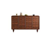 SFANIIX Buffet Armoire d'Entrée en Bois Massif 160 cm, Table de Rangement Décoratif Ménager, Adaptée au Salon, Cuisine, Entrée, Chambre etc Buffet avec Rangement