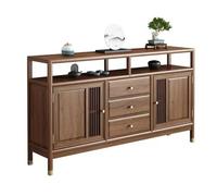 SFANIIX Buffet chinois en bois massif d'orme, meuble pour thé zen, mur de salon, rangement, entrée buffet avec rangement (Color : A)