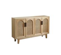 SFANIIX Buffet en rotin en bois massif pour la maison, le salon, l'armoire de rangement, style registre, armoire d'entrée simple, moderne, buffet avec rangement