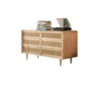 SFANIIX Buffet Pinie de rotin en Bois Armoire de Rangement de casier de Salon de Chambre à Coucher Moderne Buffet avec Rangement