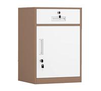 SFANIIX Classeur à dossiers Suspendu avec Serrure, classeur métallique sous Bureau, 1 tiroir et 1 Armoire for Bureau à Domicile(B)