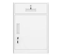 SFANIIX Classeur à dossiers Suspendu avec Serrure, classeur métallique sous Bureau, 1 tiroir et 1 Armoire for Bureau à Domicile(C)