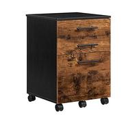 SFANIIX Classeur de Bureau à 3 tiroirs, Base Mobile à 5 roulettes et tiroir for dossiers Suspendus(A)