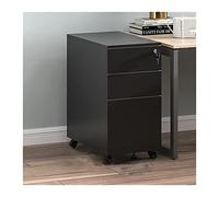 SFANIIX Classeur latéral à 3 tiroirs, Mobile, avec Serrure et roulettes, Conception Anti-basculement, classeur Vertical métallique for Bureau.(C)