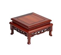 SFANIIX Support sur Pied Étagère en Bois Base carrée Home Bonsai Vase Pot de Fleur étrange Stone Antique Petite Stand Plan(S)