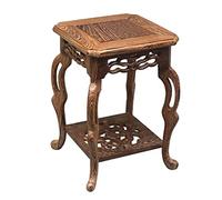 SFANIIX Support sur Pied Plante Bonsaï Fleur Bois Stand Vase Mini Potouche Table De La de Convient for la décoration Bureau(C)