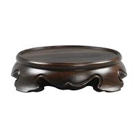 SFANIIX Support sur Pied Rétro Rond Vase en Bois Tache de Table Théière Base Stable Home Décoration la Maison(S)