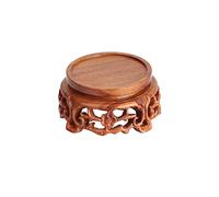 SFANIIX Support sur Pied Sculpture en Bois Décoration Home Discoration Stand Vase Buddha Statue Base Ronde étrange Stone Bonsaï Théière(A)