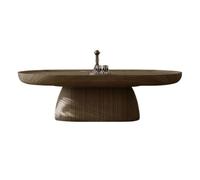SFANIIX Table Centrale Moderne Table Basse Ovale de Grande Taille, Style rétro Chinois, Simple et décorative Table de Bout Basse