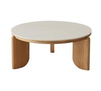 SFANIIX Table Centrale Moderne Table d'appoint de Chambre Moderne en Bois Massif, Table Basse Ronde Simple, Table à thé de Salon, Table à thé Table de Bout Basse