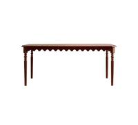 SFANIIX Table de Salle à Manger Table à Manger rectangulaire rétro en Bois Massif Noir de Style français