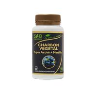 SFB Laboratoires - Charbon Végétal Super Activé à la Myrtille - Haute Absorption - Limite les Ballonnements - Réduit les Gaz Intestinaux - Bien-être Digestif - 90 gélules végétales