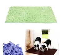 Sfbnjr Tapis Absorbant Chien EntréE, Tapis Clean Pattes, Tapis Entree Interieur Absorbant, Tapis De Sol AntidéRapant Lavable en Machine pour Chien, EntréE, Porte Et Couloir (Vert, 60 * 90cm)