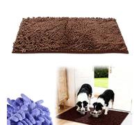 Sfbnjr Tapis Absorbant Chien EntréE, Tapis Clean Pattes, Tapis Entree Interieur Absorbant, Tapis De Sol AntidéRapant Lavable en Machine pour Chien, EntréE, Porte Et Couloir (Marron, 40 * 60cm)
