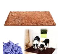 Sfbnjr Tapis Absorbant Chien EntréE, Tapis Clean Pattes, Tapis Entree Interieur Absorbant, Tapis De Sol AntidéRapant Lavable en Machine pour Chien, EntréE, Porte Et Couloir (Café, 40 * 60cm)