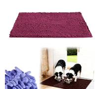 Sfbnjr Tapis Absorbant Chien EntréE, Tapis Clean Pattes, Tapis Entree Interieur Absorbant, Tapis De Sol AntidéRapant Lavable en Machine pour Chien, EntréE, Porte Et Couloir (Violet, 40 * 60cm)