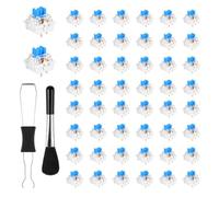 SFBSFL Lot de 56 commutateurs de clavier mécaniques tactiles à 3 broches, extracteur de touches 2 en 1 et brosse de nettoyage pour modification de clavier de bureau personnalisé
