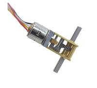 SFCHEN 1218-10BY Moteur à engrenage pas-à-vis sans fin 5 V à double arbre horizontal de précision autobloquante petit volume grand couple (1 à 21)