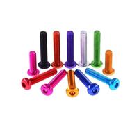 SFCHEN ISO7380 Lot de 10 vis à tête fraisée en aluminium M3 M4 M5 M6 en alliage d'aluminium hexagonal à tête ronde, 10 pièces (Dark Blue,M6x20)