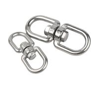 SFCHEN Lot de 1 connecteurs à oeil en acier inoxydable 304, crochet à 8 anneaux, M4, M5, M6, M8, M10, M12, M16, M20, fermeture universelle rotative, 1 pièce (M6-(1 pièce)