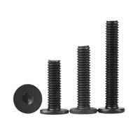 SFCHEN Lot de 20 vis Torx à tête plate ultra fine en acier inoxydable M2 M2,5 M3 M4 M5 M6 M8 A2-70 Noir 5/10/50 pièces