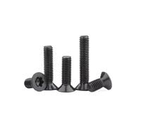 SFCHEN Lot de 5 à 10 vis à tête fraisée Torx colorées en acier inoxydable plaqué titane M3 M4 M5 M6 Noir M6 x 16 5 pièces