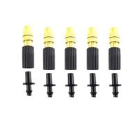 SFCNCVBTBX Arrosage par aspersion for plantes de jardin, brumisation de 6 mm, buse en laiton, raccord de tuyau d'arrosage en T cannelé de 4/7 mm, for pelouse domestique Buse à gazon(Rosso)