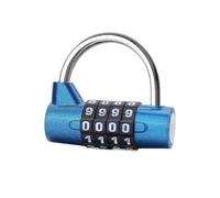 SFCNCVBTBX Cadenas robuste à 4 chiffres avec mot de passe for armoires et casiers. Code modifiable réinitialisable. for bagages vélos cadenas(Blu)