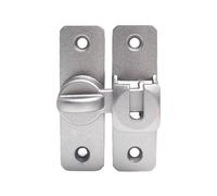 SFCNCVBTBX Loquet à bascule 90 degrés, verrou de renforcement porte, barre pivotante for la sécurité maison, serrures d'entrée serrure de porte(Silver)