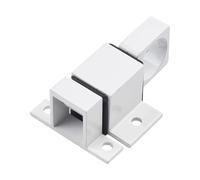SFCNCVBTBX Loquet de porte en alliage d'aluminium noir/blanc, anneau traction sécurité for portail fenêtre, verrou à ressort, verrouillage automatique serrure de porte(Wit)
