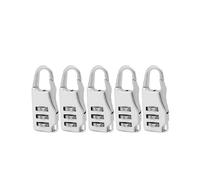 SFCNCVBTBX Lot de 10 à 1 mini cadenas en alliage 3 positions, combinaison réinitialisable, mot passe, verrouillage par code, for bagages, sac dos, voyage, extérieur cadenas(Silver- 5PCS)