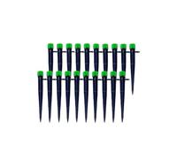 SFCNCVBTBX Lot de 20 arroseurs goutte-à-goutte réglables à 360 degrés for houes 4/7 mm Buse à gazon(18cm-Green-20pcs)