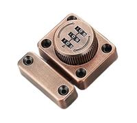 SFCNCVBTBX Lot de 5 verrous coulissants for 3 chiffres for porte et tiroir, antivol for vis, for la maison serrure de porte(Red Brozn)