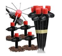 SFCNCVBTBX Système d'irrigation goutte-à-goutte à 8 trous avec piquet, arroseur réglable à débit de 0 à 80 l/h, anti-chute, for jardin extérieur et pelouse Buse à gazon(20pcs)