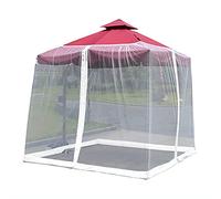 SFDPDM Patio Moustiquaire pour Parasol 3x3m, Gazebo de Terrasse en Maille Polyester avec Fermeture Éclair pour Camping