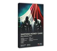 Sfera Ebbasta Shiva Art Poster Hip Hop Album de musique Santa Money Gang Couverture Liste de pistes Rappeur Chanteur Fans Cadeau Décoration de Chambre Poster Toile Décoration Murale Impression Photo