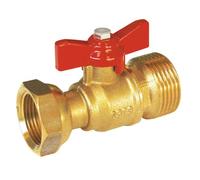 Sferaco - Robinet compteur eau - Robinet avant compteur droit Mâle 1/2" - Ecrou tournant 3/4" - Longueur 65mm