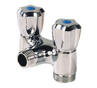 Robinet - SFERACO - Double H - Mâle 1/2"" - Mâle 3/4"" - Laiton Gris