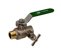 Sferaco - Vanne d'arrêt NF poignée plate - Vanne à sphère Passage intégral PN25 NF ACS Poignée Plate Verte M/F à purge 1/2''(15x21) SFERACO