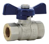 Sferaco - Vannes d'arrêt manette papillon - Vanne à sphère Passage intégral PN30 ACS Papillon bleu F/F 1"(26x34) SFERACO