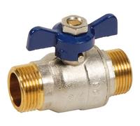 Sferaco - Vannes d'arrêt manette papillon - Vanne à sphère PN30 Passage Intégral ACS Papillon bleu M/M 3/4"(20x27) SFERACO