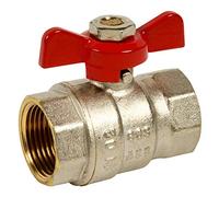 Sferaco - Vannes d'arrêt manette papillon - Vanne à sphère PN30 Passage Intégral ACS Papillon rouge F/F 1/2"(15x21) SFERACO