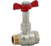 Sferaco - Vannes d'arrêt manette papillon - Vanne d'arrêt M/F ACS 1/2" (15/21) Manette papillon avec prolongateur