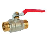 Sferaco - Vannes d'arrêt poignée plate - Vanne à sphère PN25 ACS Poignée Plate rouge Mâle/Mâle 1/2"(15x21)