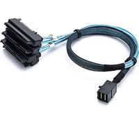 Sff-8643 Mini Sas Interne Hd Vers (4) Connecteurs Sff-8482 29 Broches Avec Port D'Alimentation Sas 15 Broches Câble 12 Go/S (1 M)[SHU08328]