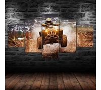 SFgFGfcghC Art Mural sur Toile, décorations murales pour Salons et Chambres, Ensemble de Posters sur Toile de 5 pièces : Moto Tout-Terrain,M