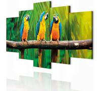 SFgFGfcghC Image Animal Perroquet Abstrait 200 x 80 cm XXL Ensemble de 5 pièces Impression sur Toile Art décoration Murale Nature,M