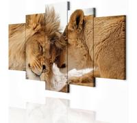 SFgFGfcghC Impressions sur Toile, Art Mural, thème Animal, Motif de Lion, Plusieurs Designs et Tailles Disponibles, Ensemble de Cinq pièces,L