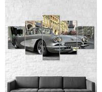 SFgFGfcghC Mural, décoration Murale, Ensemble de Posters en Toile de 5 pièces mettant en Vedette des Voitures Classiques,M